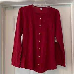 Berry Red Old Navy Button Down Top